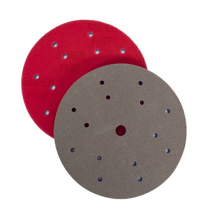 AG DISQUE MOUSSE BLEU MICROFIN 15 TROUS P1200 - P1500 (UNITÉ)