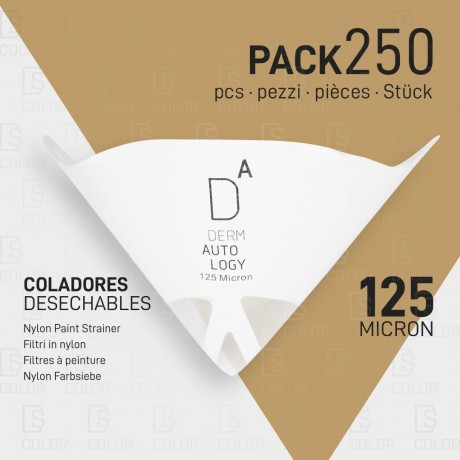 DERMAUTOLOGY Filtro Monouso 125 Micron (Confezione da 250 pz)