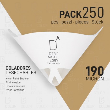 DERMAUTOLOGY Filtro Monouso 190 Micron (Confezione da 250 pz)