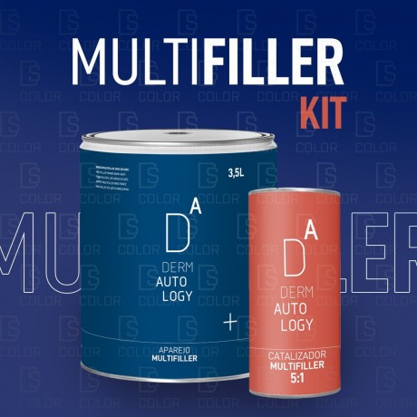 DS Color-DERMAUTOLOGY APAREJO-KIT DERMAUTOLOGY APAREJO MULTIFILLER GRIS OSCURO 3,5LT + CATALIZADOR 5:1 0,7LT