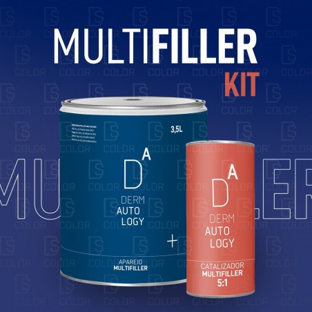 DS Color-DERMAUTOLOGY APAREJO-KIT DERMAUTOLOGY APAREJO MULTIFILLER GRIS OSCURO 3,5LT + CATALIZADOR 5:1 0,7LT
