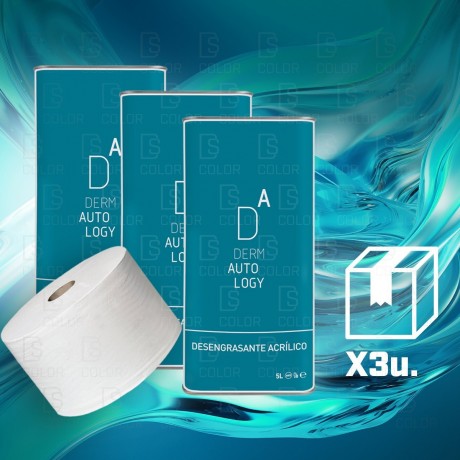 DERMAUTOLOGY KIT STANDARD ACRYLIC DEGREASER 5LT x3 UNITS + CELLULOSE...