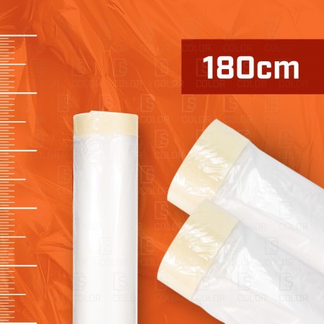 KUNSTSTOFFFOLIE MIT KLEBEBAND 180cm x 22,5m x 19mm