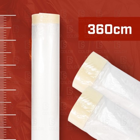 KUNSTSTOFFFOLIE MIT KLEBEBAND 360cm x 22,5m x 25mm