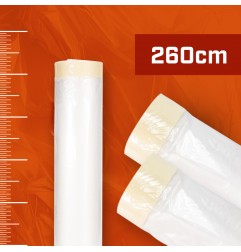 PLASTIC FILM WITH TAPE 260cm x 22,5m x 25mm
