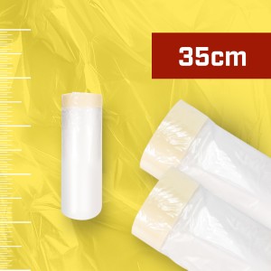 PLASTIC FILM WITH TAPE 35cm x 22,5m x 25mm