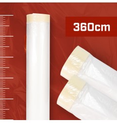 PLASTIC FILM WITH TAPE 360cm x 22,5m x 25mm