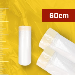 PLASTIC FILM WITH TAPE 60cm x 22,5m x 25mm