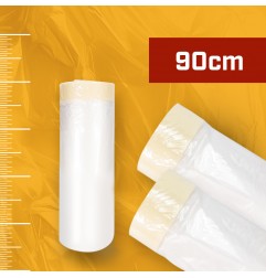 PLASTIC FILM WITH TAPE 90cm x 22,5m x 25mm