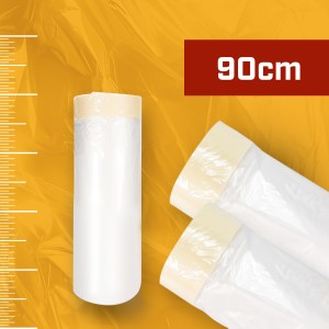MASKING FILM WITH TAPE 90CM X 22.5M X 25MM