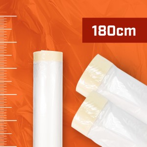 PLASTIC FILM WITH TAPE 180cm x 22,5m x 19mm