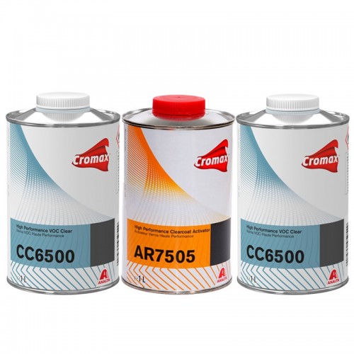 KIT CROMAX CHROMACLEAR CC6500 CLEARCOAT 2X1L + AR7505 HIGH ENERGY HARDENER 1L