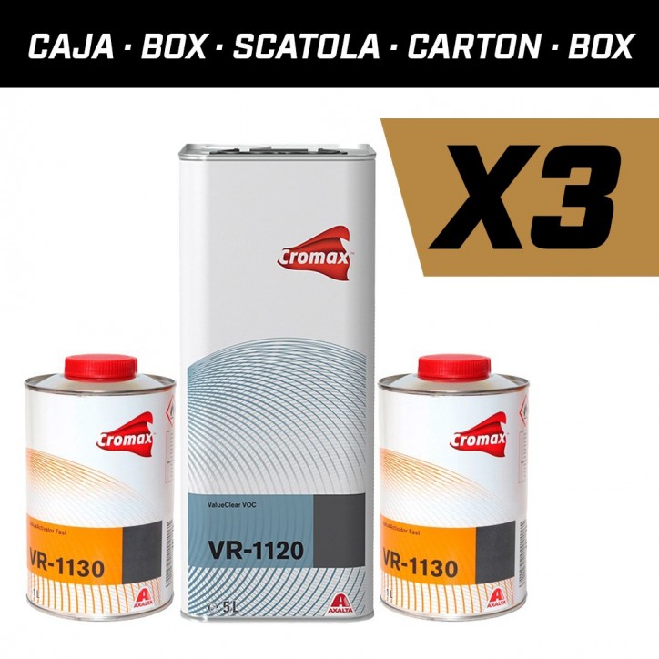 KIT CROMAX VR1120 BARNIZ (3u.) + CATALIZADOR VR1130 RÁPIDO (6u.)