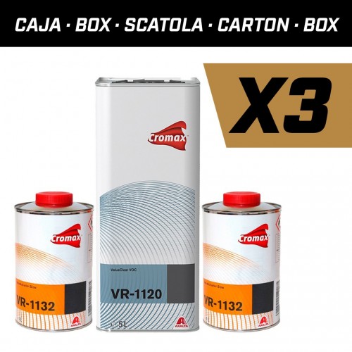 KIT CROMAX BARNIZ VR1120 (3u.) + CATALIZADOR VR1132 (6u.) LENTO KIT CROMAX BARNIZ VR1120 (3u.) + CATALIZADOR VR1132 (6u.) LENTO