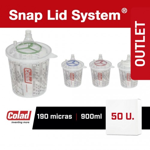 COLAD SNAP LID SYSTEM (50u) 190 VERDE/BASE DIS 900ML OUTLET COLAD SNAP LID SYSTEM (50u) 190 VERDE/BASE DIS 900ML OUTLET