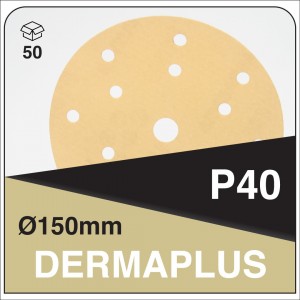 DERMAUTOLOGY ABRASIVO DERMAPLUS P40 150mm 15AG (50u)
