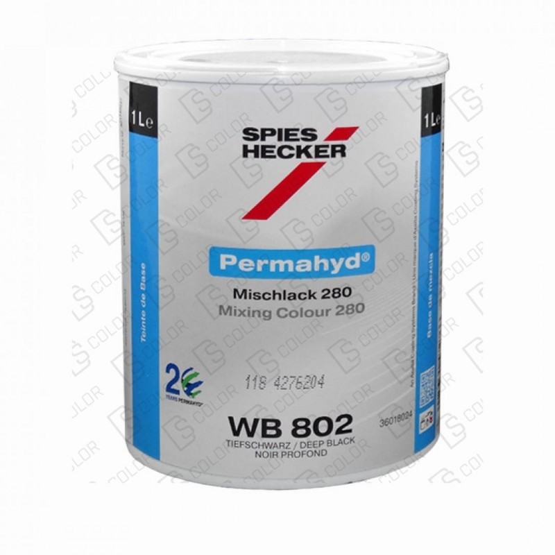 DS Color-PERMAHYD-SPIES HECKER WB802 DEEP BLACK 1LT