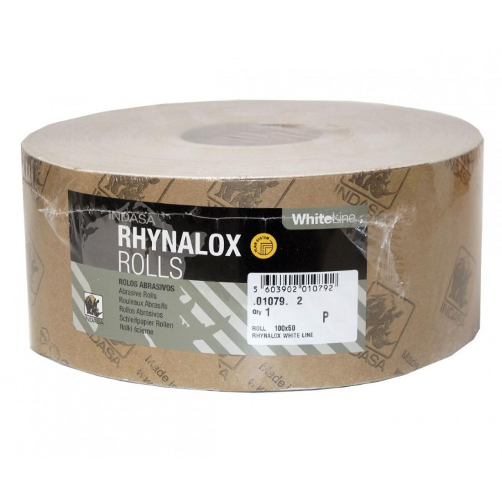 DS Color-INDASA-INDASA RHYNALOX WHITE LINE ROLLO 100x50 P60