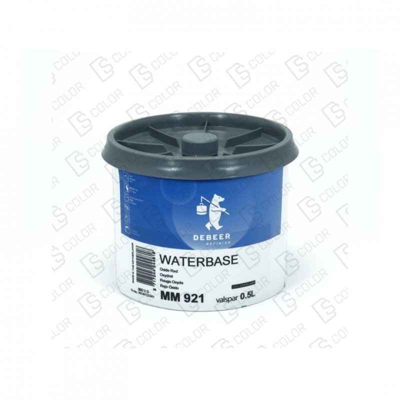 DS Color-WATERBASE SERIE 900-DE BEER MM921 0.5L W.B. Oxide Red