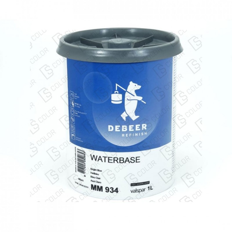 DS Color-WATERBASE SERIE 900-DE BEER MM934   1L W.B. Bright Blue