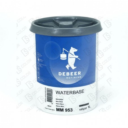 DS Color-WATERBASE SERIE 900-DE BEER MM953   1L W.B. Mica White