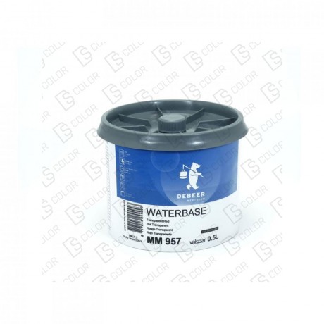DS Color-WATERBASE SERIE 900-DE BEER MM957  0.5L W.B. Oxide Tr Red
