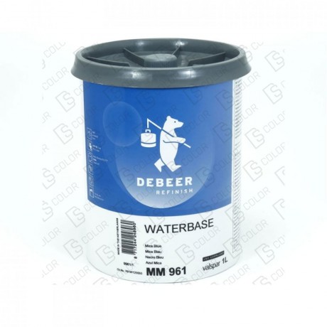 DS Color-WATERBASE SERIE 900-DE BEER MM961   1L W.B. Mica Blue
