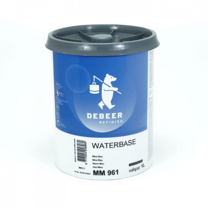 DS Color-WATERBASE SERIE 900-DE BEER MM961   1L W.B. Mica Blue