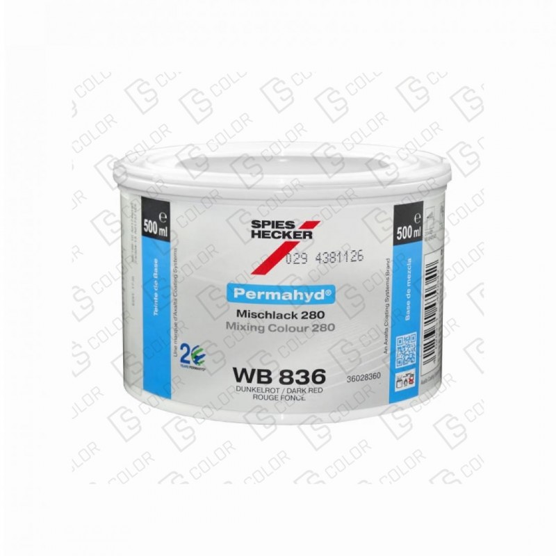 DS Color-PERMAHYD-SPIES HECKER WB836 DUNKELROT 0.5LT