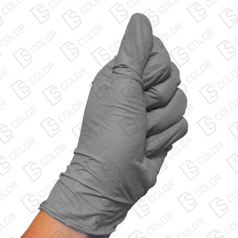 Gants Nitrile sans poudre noir taille M, CAT III