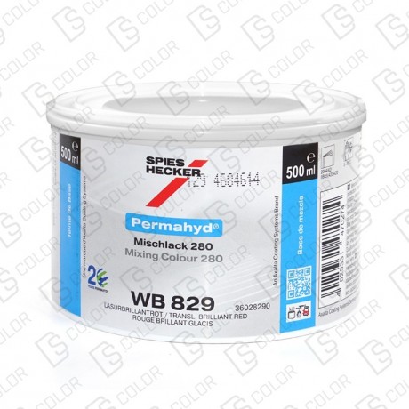 DS Color-PERMAHYD-SPIES HECKER WB829 BRILLIANT RED 0.5LT