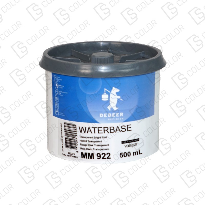 DS Color-WATERBASE SERIE 900-DE BEER MM922 0.5L W.B. Tr Bright Red