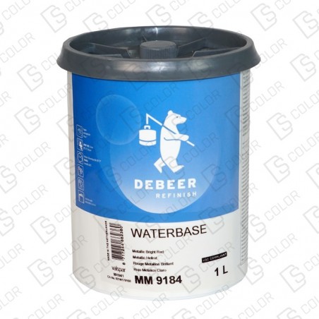 DS Color-WATERBASE SERIE 900-DE BEER MM9184 METALIC BRIGHT RED 1L