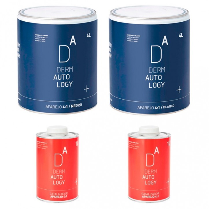 KIT DERMAUTOLOGY APPRÊT 4:1 BLANC (4LT) + NOIR (4LT) + DURCISSEUR (2LT)