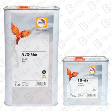 DS Color-GLASURIT BARNICES-KIT GLASURIT BARNIZ 923-666 5L+CAT 929-666 2.5L