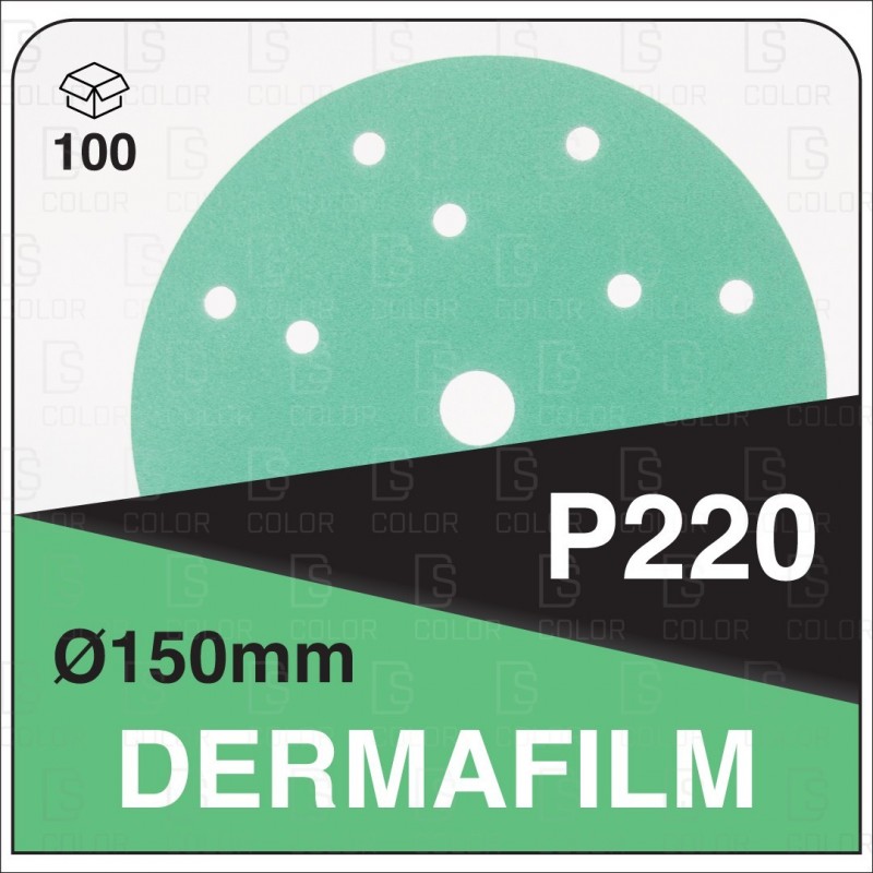 DS Color-DERMAFILM ABRASIVOS-DERMAUTOLOGY ABRASIVO DERMAFILM P220 150mm 15AG (100u)