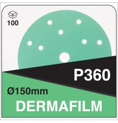 DERMAUTOLOGY DERMAFILM Abrasive Disc P360 150mm 15AG (100u)