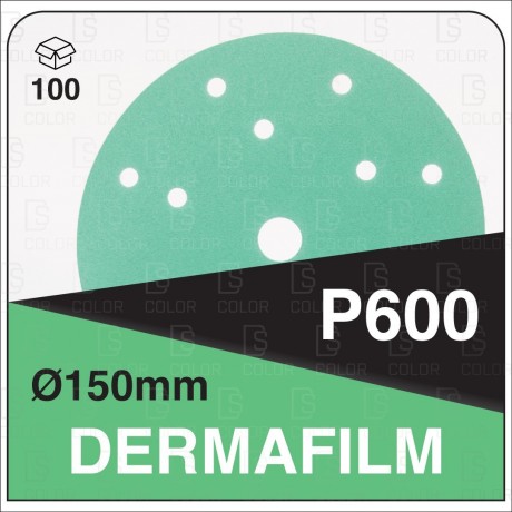 DERMAUTOLOGY SCHLEIFMITTEL DERMAFILM P600 150mm 15AG (100 Stücke)