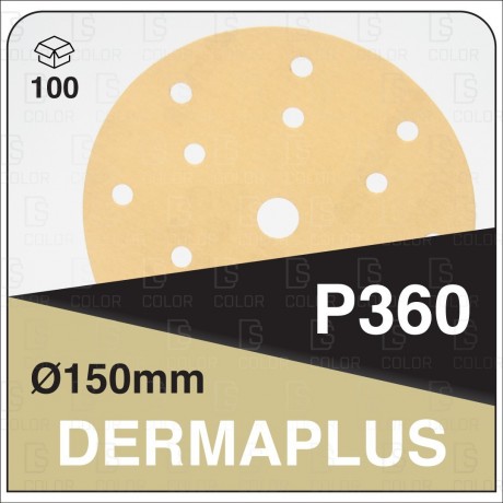 DS Color-DERMAPLUS ABRASIVOS-DERMAUTOLOGY ABRASIVO DERMAPLUS P360 150mm 15AG (100u)