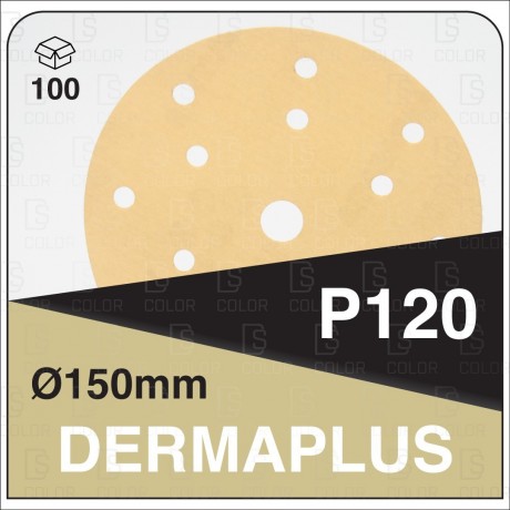 DS Color-DERMAPLUS ABRASIVOS-DERMAUTOLOGY ABRASIVO DERMAPLUS P120 150mm 15AG (100u)