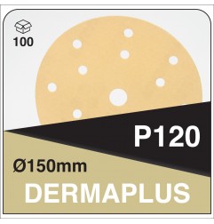DERMAUTOLOGY SCHLEIFSCHEIBE DERMAPLUS P120 150mm 15L (100u)