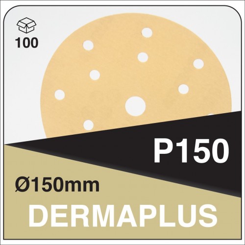 DERMAUTOLOGY ABRASIF DERMAPLUS P150 150mm 15T (100u)