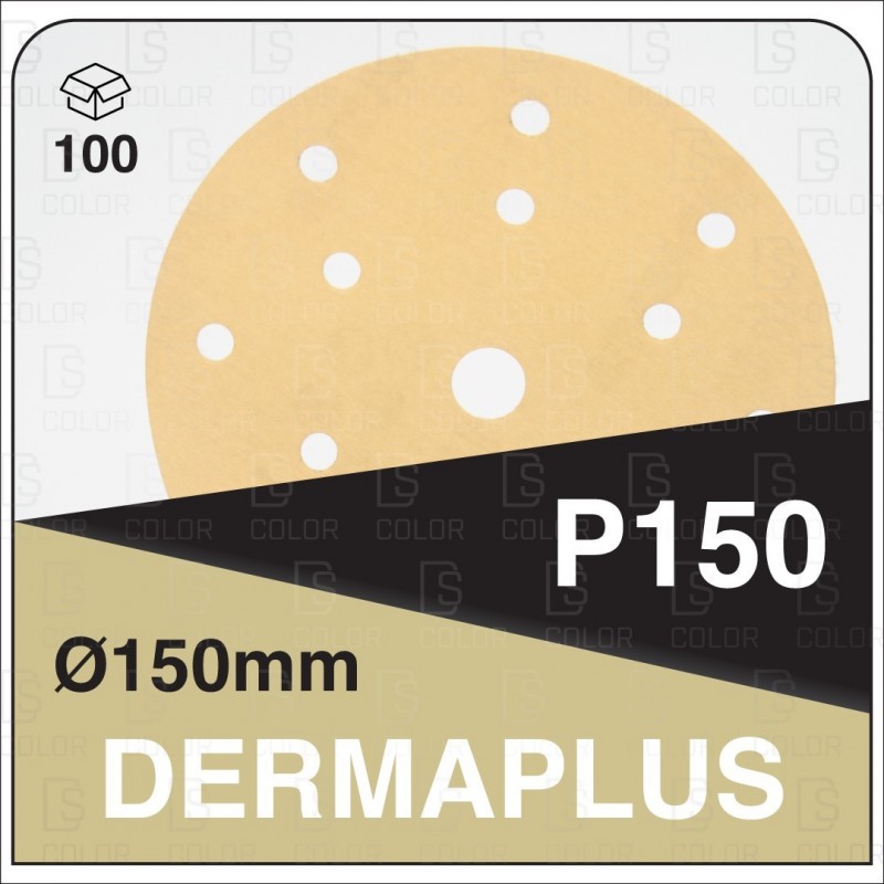 DS Color-DERMAPLUS ABRASIVOS-DERMAUTOLOGY ABRASIVO DERMAPLUS P150 150mm 15AG (100u)