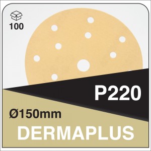 DERMAUTOLOGY ABRASIVE DERMAPLUS P220 150mm 15AG (100u)