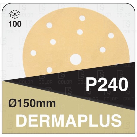 DERMAUTOLOGY SCHLEIFMITTEL DERMAPLUS P240 150mm 15AG (100 Stücke)