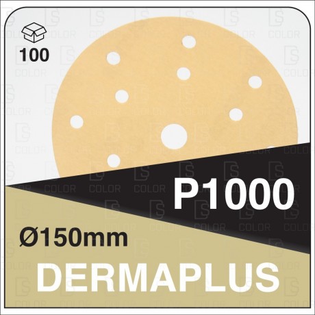 DERMAUTOLOGY SCHLEIFMITTEL DERMAPLUS P1000 150mm 15AG (100 Stücke)