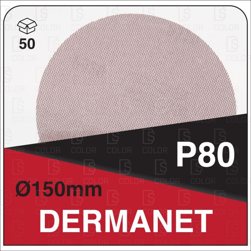 DS Color-DERMANET ABRASIVOS-DERMAUTOLOGY ABRASIVO DERMANET P80 150mm (50u)