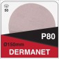 DERMAUTOLOGY SCHLEIFMITTEL DERMANET P80 150mm (50 Stücke)