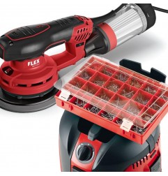 FLEX SANDING COMBO: 21 LITRE VACUUM CLEANER + ORE 150 ORB5 SANDER