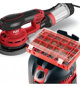 DS Color-FLEX TOOL-FLEX COMBO LIJADO: ASPIRADOR 21LITROS+LIJADORA ORE150 ORB5